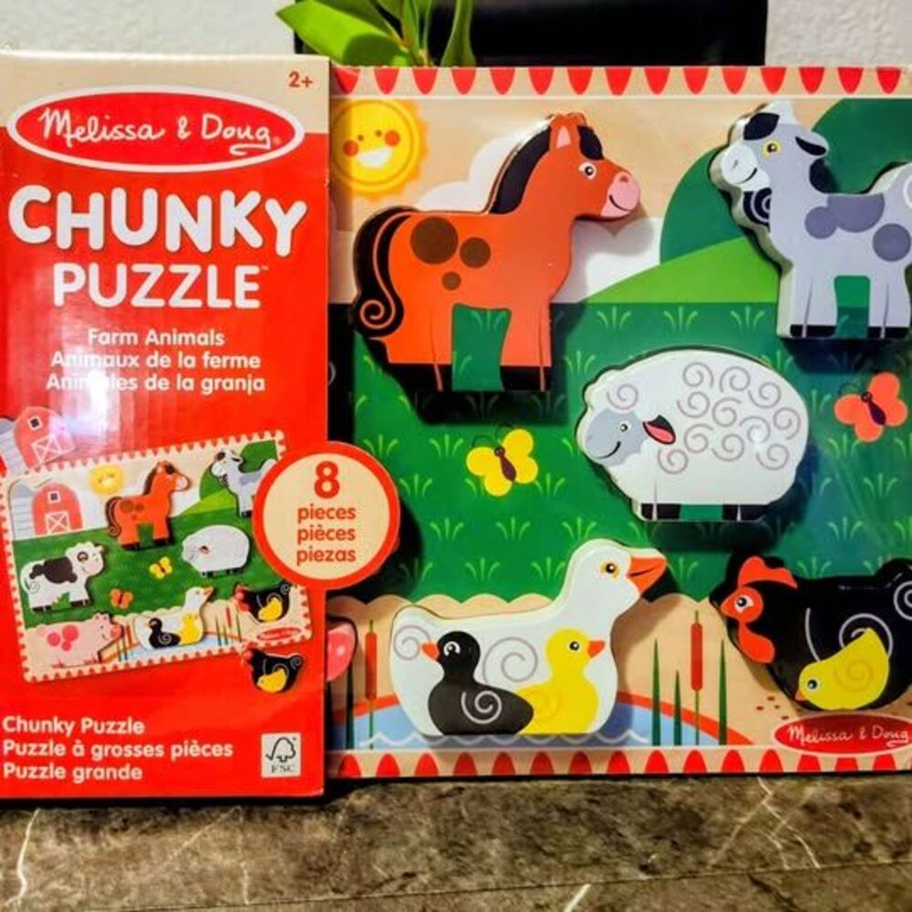 Melissa & Doug Farm Animals Chunky Puzzle